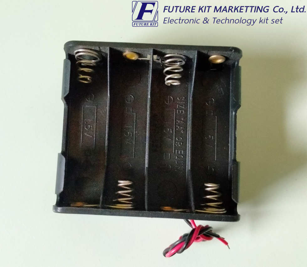 กระบะถ่านเล็ก AA 8 ก้อน