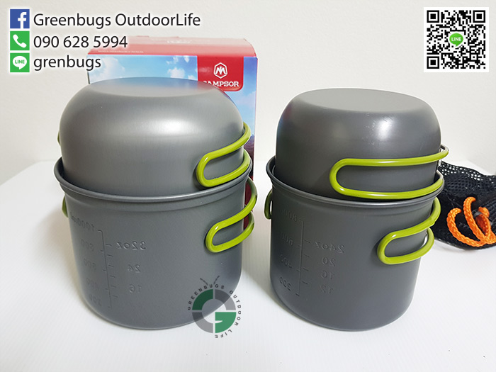 ชุดหม้อ Camping Cooking Set Campsor-203 ชุด 4 ชิ้น