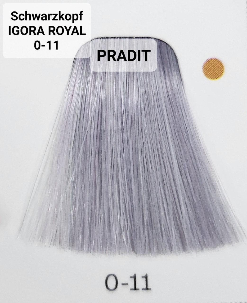 Schwarzkopf Igora Royal ครีมย้อมผม อีโกร่า รอยัล เบอร์0-11 แม่สีเทาหักล้างเหลือง (60ml) 80 กรัม