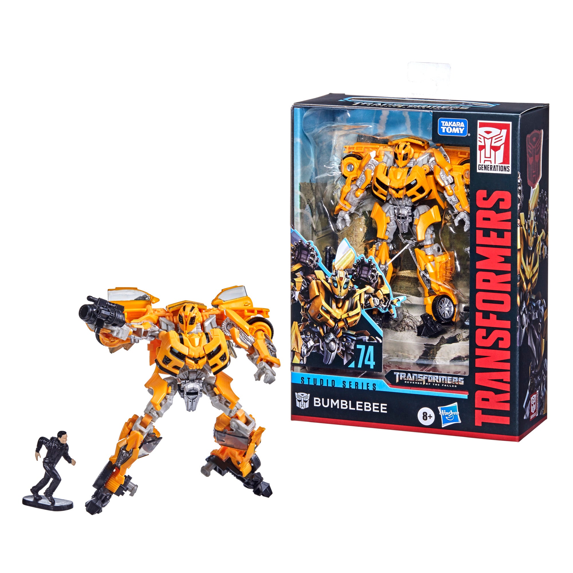 Hasbro Transformers Studio Series 74 Deluxe Class Bumblebee & Sam Witwicky Figure ฮาสโบร ทรานสฟอเมอร์ส สตูดิโอ ซีรีย์ส 74 ดีลักซ์ คลาส หุ่นยนต์บัมเบิ้ลบี 4.5 นิ้ว และ แซม วิทวิคกี้ ลิขสิทธิ์แท้