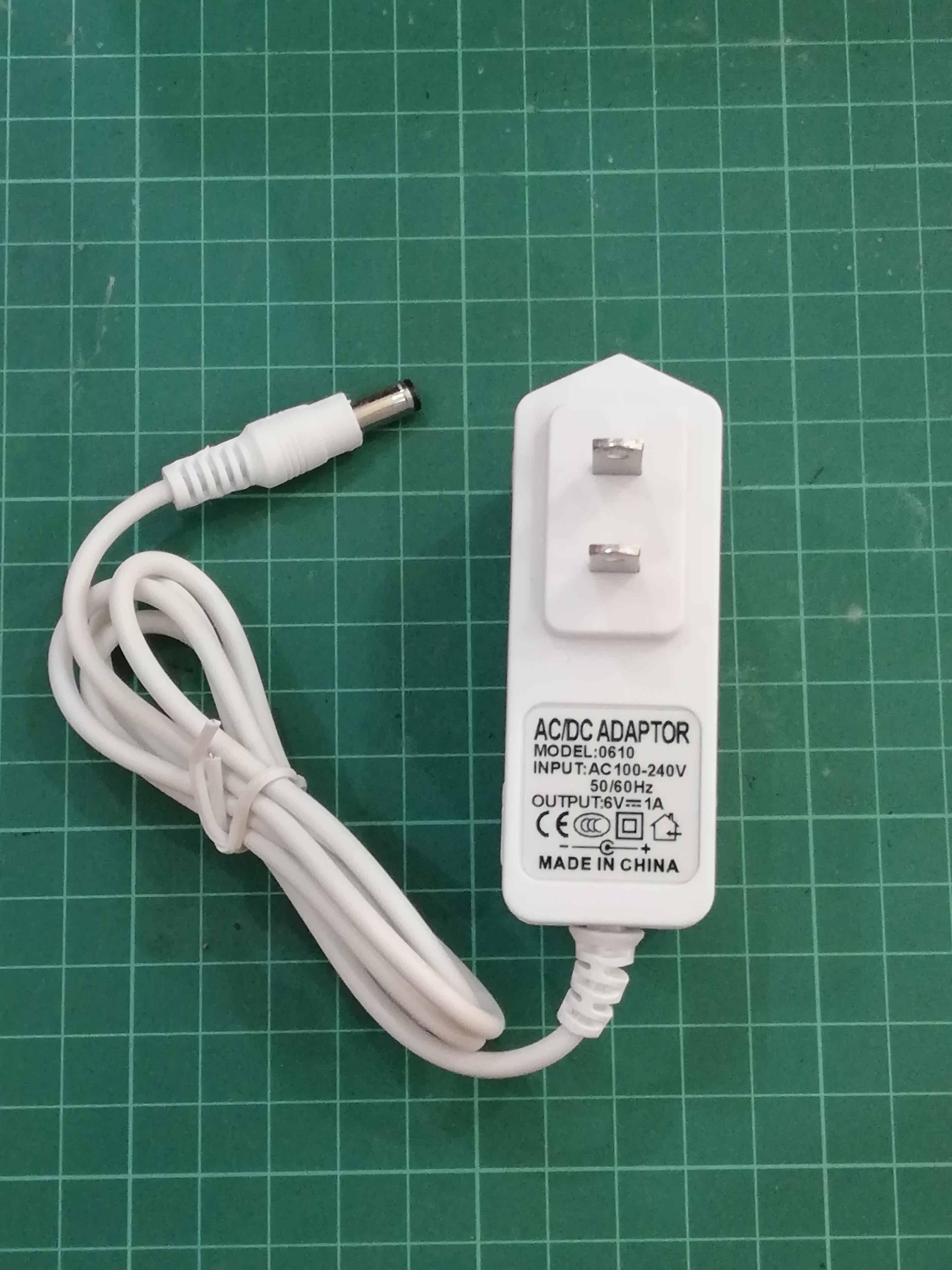 Adapter power supply 6V 1A
