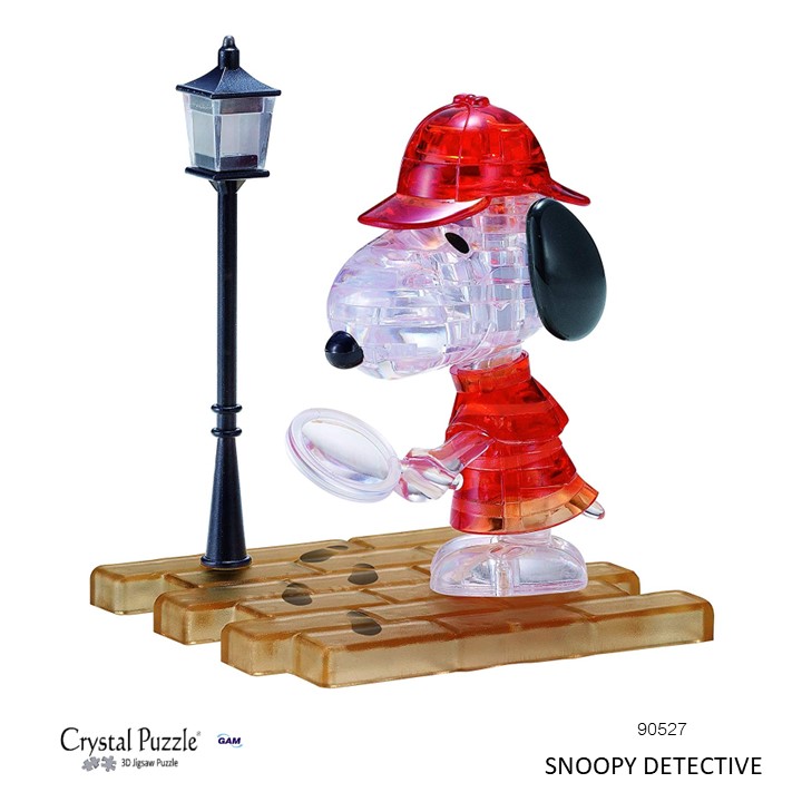 Snoopy Detective : 36 Pcs./3D CRYTAL PUZZLE