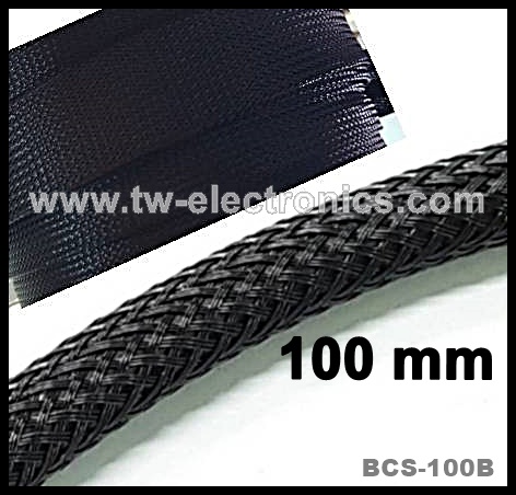 สายถัก 100 mm (สีดำ) / BCS-100B