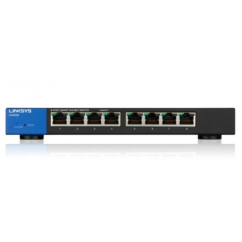 ขายถูก LINKSYS LGS308 Smart GIGABIT SWITCH 8-port 3920-บาท ส่งฟรี/ออกใบกำกับภาษีได้/ประกัน3ปี