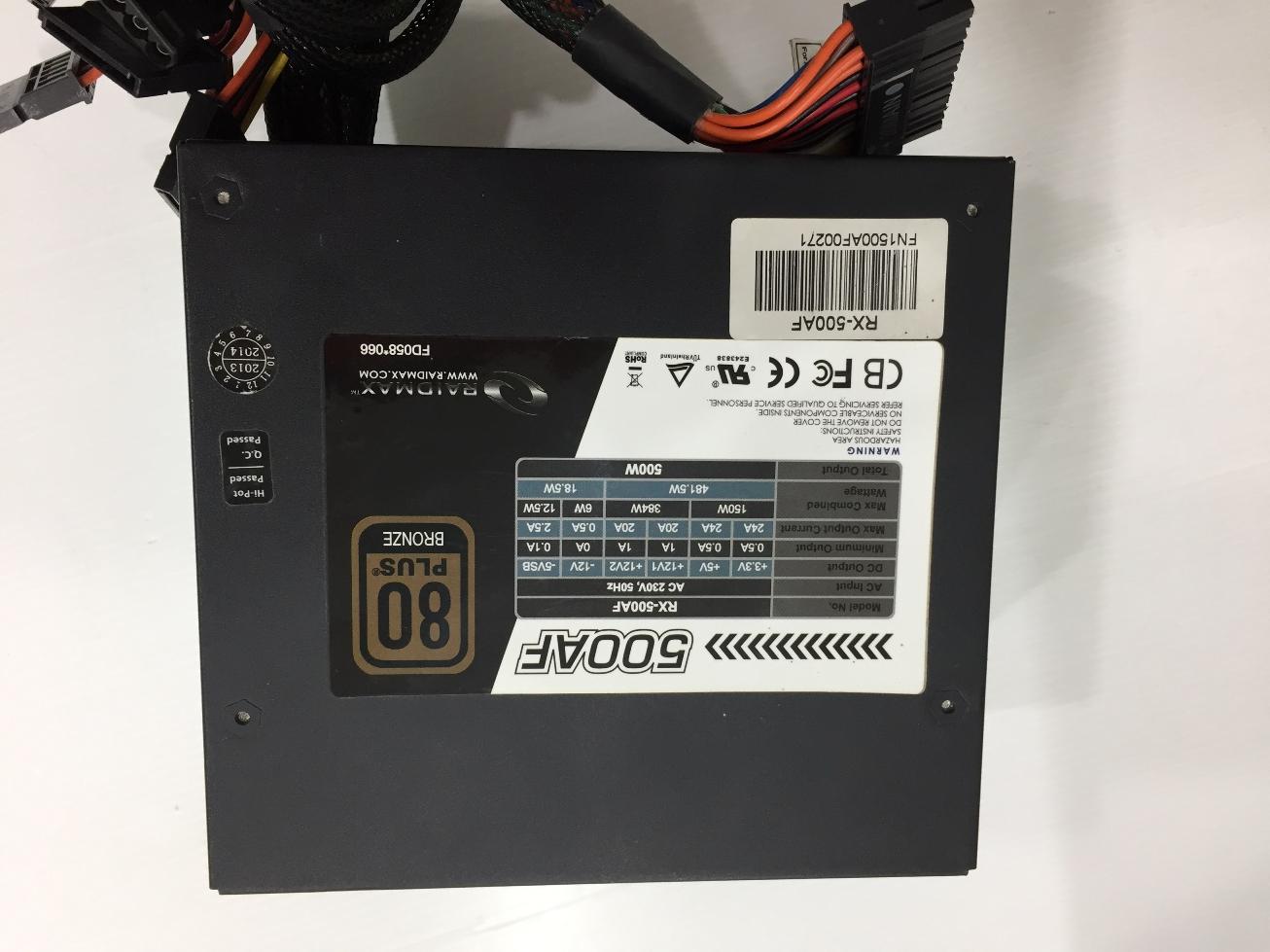 RAIDMAX RX-500AF 500W. 80+ Bronze