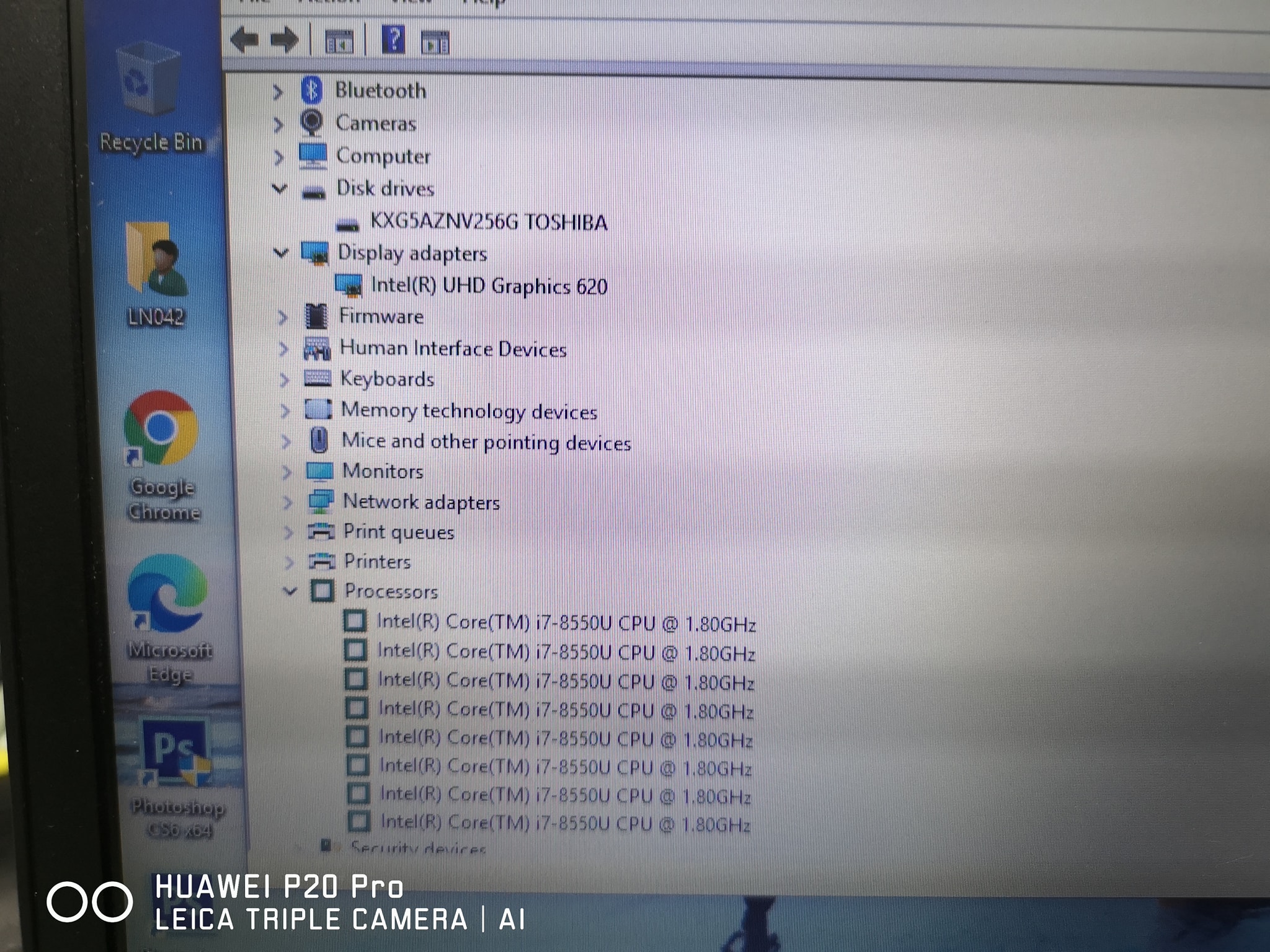 LENOVO ThinkPad L380 i7-8550U RAM16