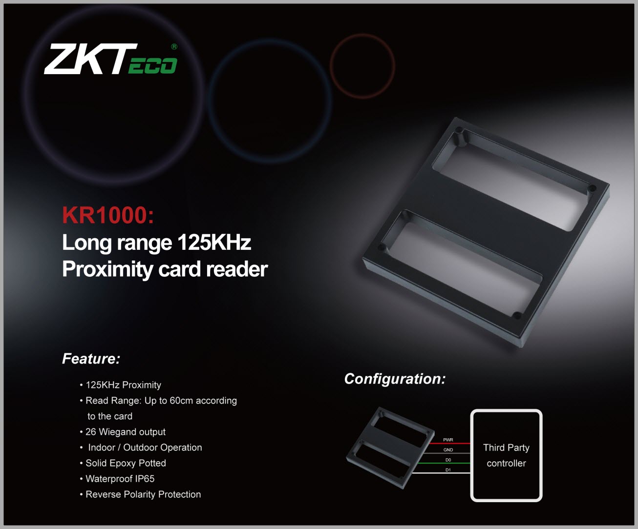 ขายถูก ZKTeco เครื่องทาบบัตร ZKTeco ZK-KR1000