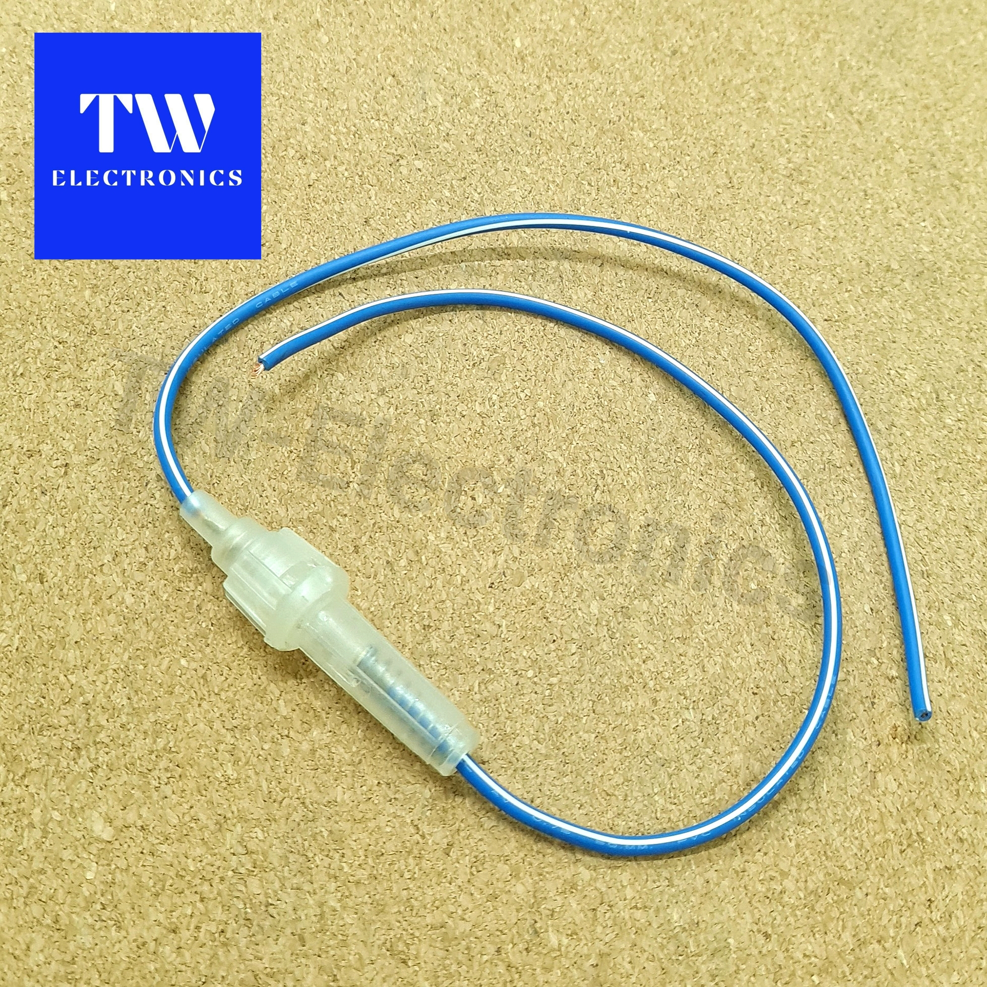 กระบอกฟิวส์หลอดแก้ว จุกหมุนเปิด-ปิด (6x30mm) มีสายไฟ / TFW203W