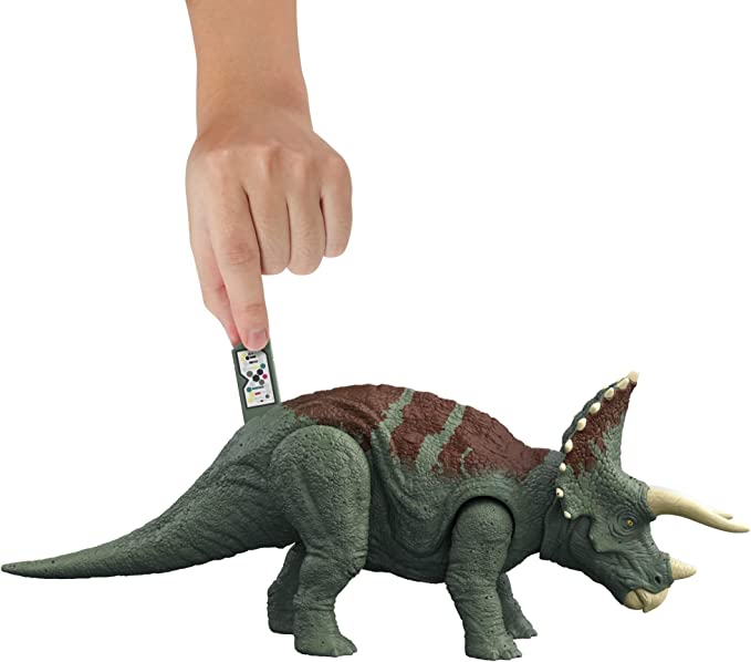 Mattel Jurassic World Roar Strikers Triceratops (HDX34) แมทเทล จูราสสิค เวิลด์ ของเล่นแอ็กชั่นฟิกเกอร์ไดโนเสาร์ ไทเซราทอปส์