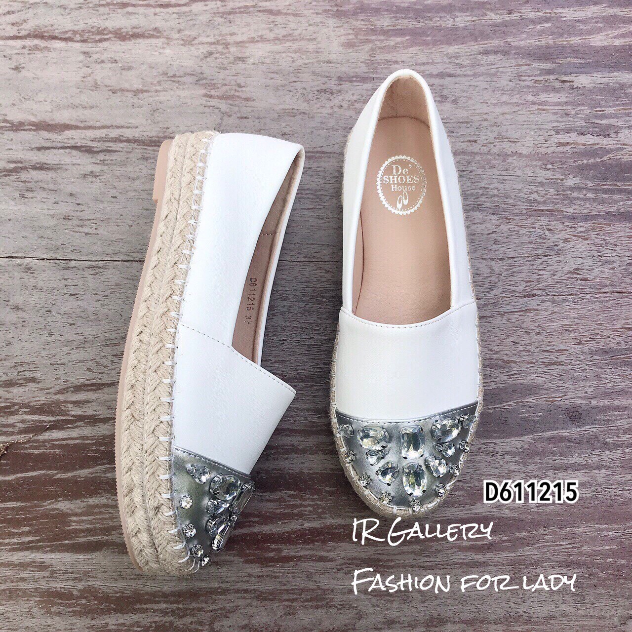 รองเท้าส้นปอ Style LYN (สีดำ)