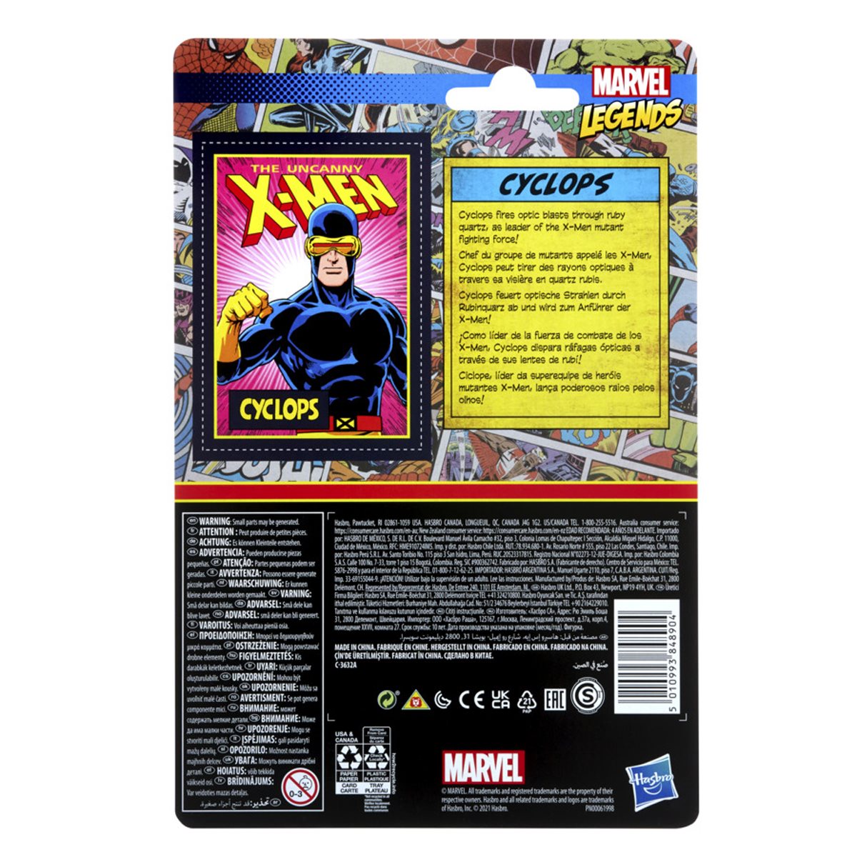 Hasbro Marvel Legends Series Cyclops 3.75-Inch Retro 375 Collection Action Figure ฮาสโบร มาร์เวล เลเจนด์ หุ่นโมเดลฟิกเกอร์ ไซคลอปส์ ขนาด 3.75 นิ้ว ลิขสิทธิ์แท้