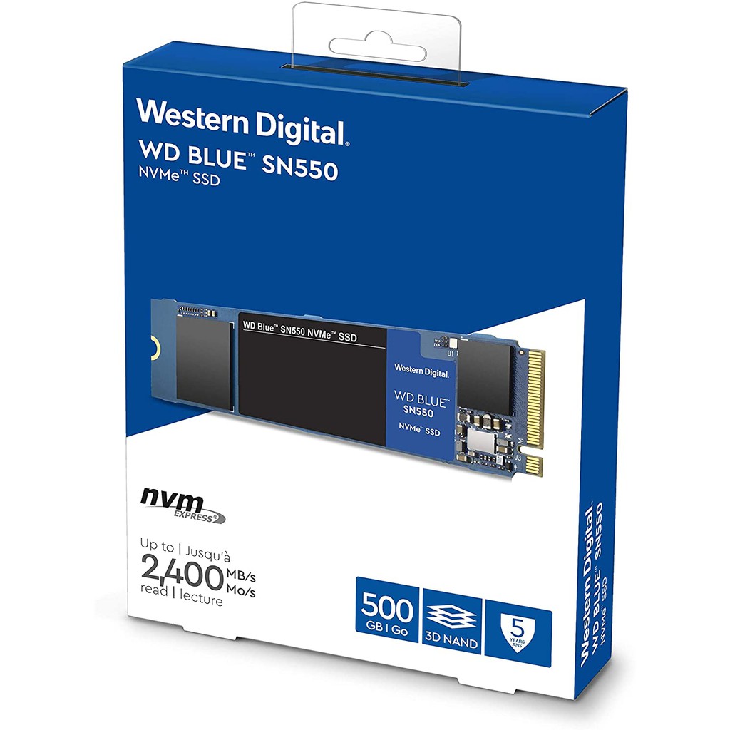 500GB. SSD M.2 WD BLUE SN550 NVMe ของใหม่ยังไม่แกะห่อ ประกัน 4ปี