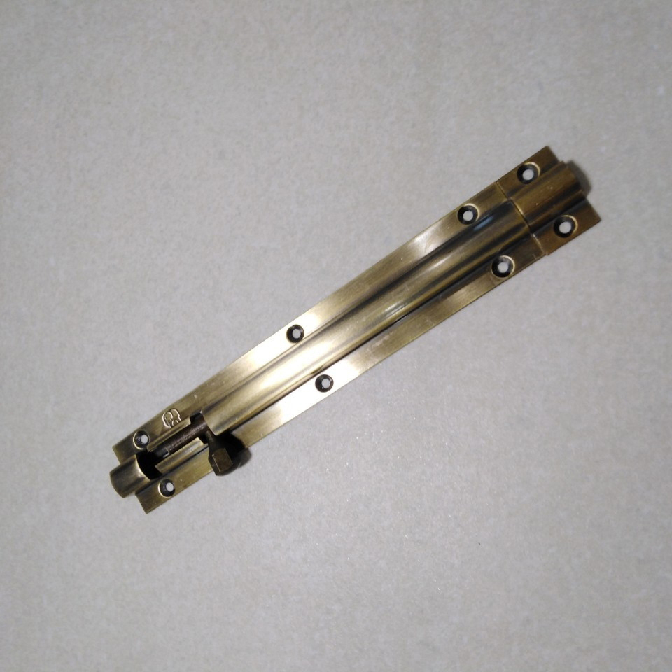 กลอนทองเหลือง 6 นิ้ว ทองเหลืองรมดำ ตราช้าง