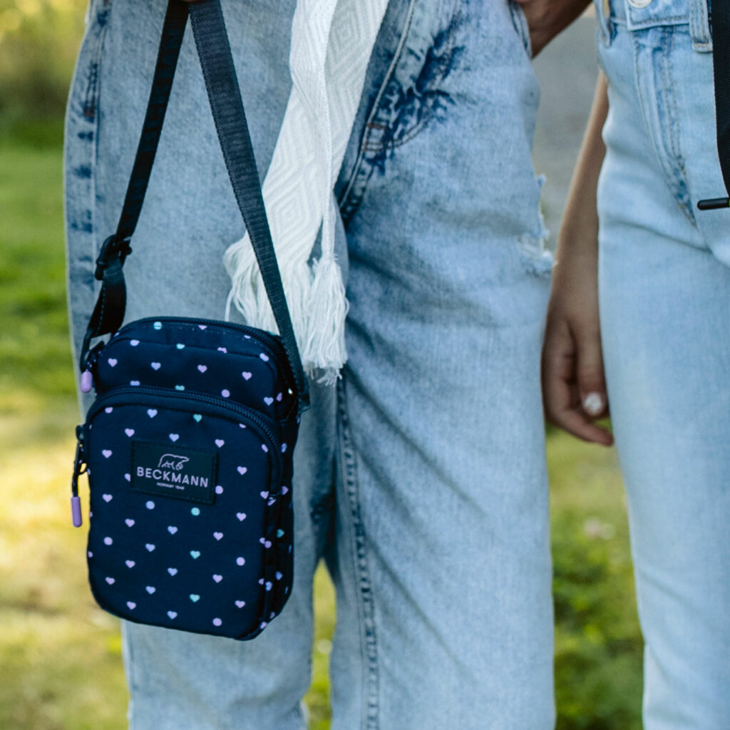 Crossbody bag - Blue Hearts