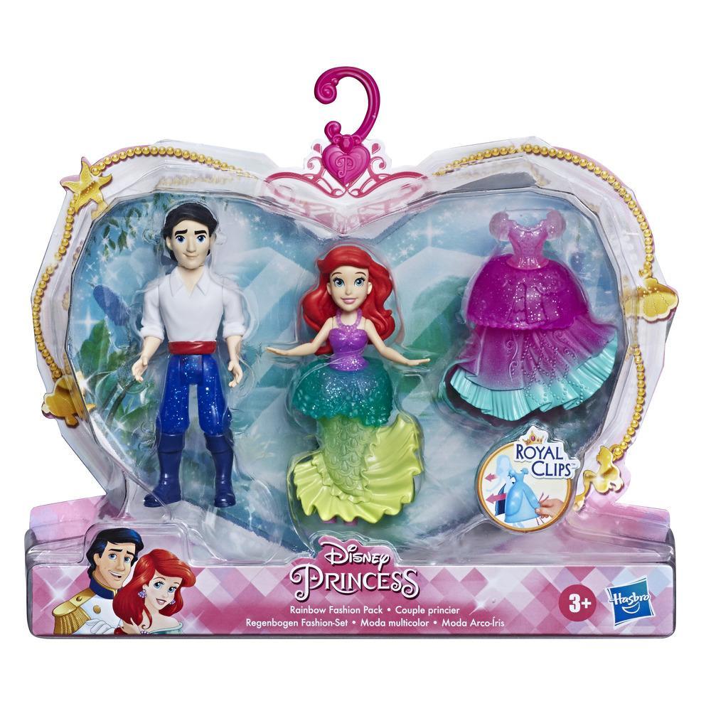Hasbro Disney Princess Ariel and Prince Eric Doll ฮาสโบร ดิสนี่ย์ ปริ๊นเซส ตุ๊กตาเจ้าหญิงแอเรียล กับเจ้าชายอีริค ขนาด 9 ซม. มาพร้อมกับชุดสำหรับเปลี่ยน ลิขสิทธิ์แท้