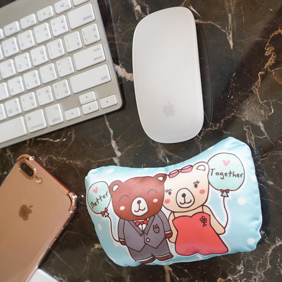 หมอนรองข้อมือ ลายหมีคู่ - Couple Teddy