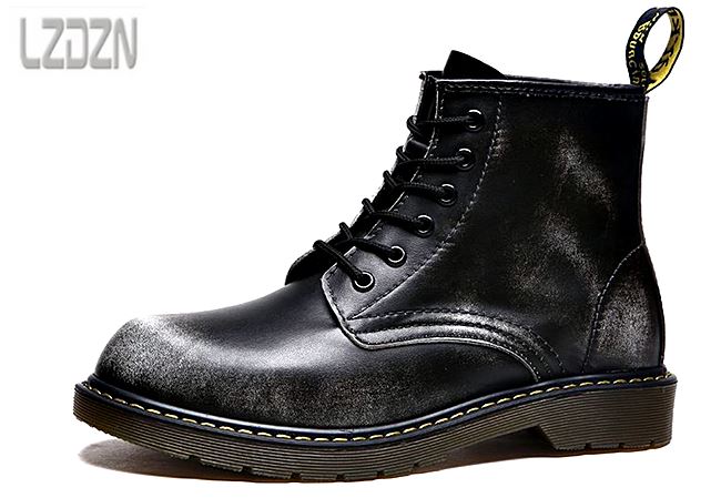01058 รองเท้าบูท LZDZN Martin Boots Leather Shoes high สไตล์วินเทจ [ชาย/หญิง] Size 38-44