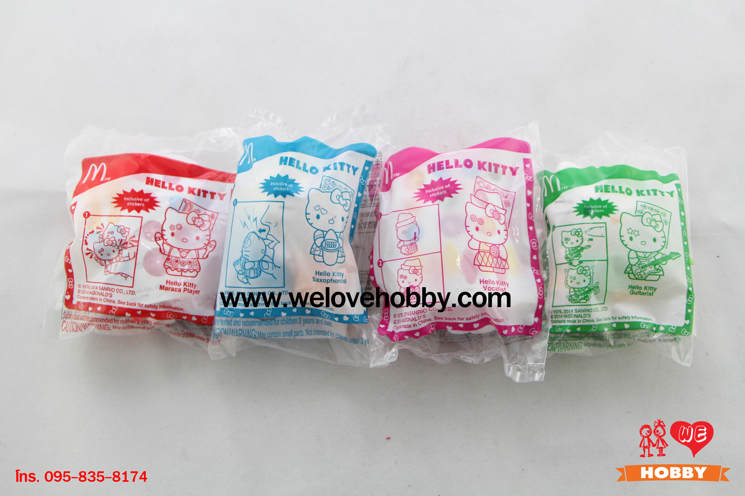 โมเดลของเล่นแมคโดนัลด์(McDonald's) แฮปปี้มีล Happy Meal ชุด Hello Kitty (เซตเล่นดนตรี) 40TH Annivesary (2014)