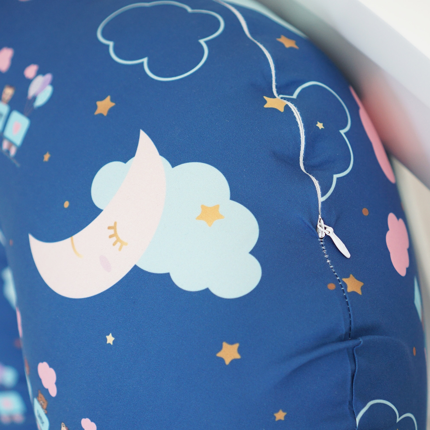 หมอนรองให้นม สั่งทำใส่ชื่อ ลาย Train - Dark Blue