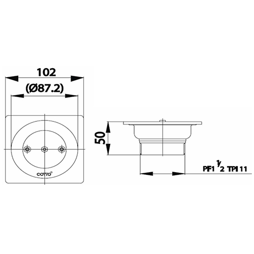 COTTO CT692Z(HM) ฝาเช็กโฟลว์ ขนาด 2 นิ้ว