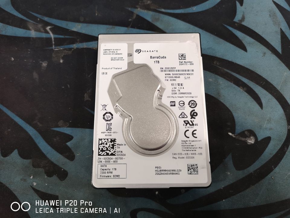 1TB. SEAGATE BARRACUDA ST1000LM049 7200RPM ตัวแรง วิ่งแรง สภาพดี