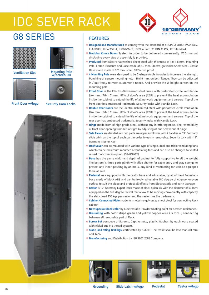 ขายถูก 19” GERMAN IDC SERVER RACK 42U กว้าง 60 CM. ลึก 110 CM.(G8-61142B) *ส่งฟรีเขต กทม.และปริมณฑล*