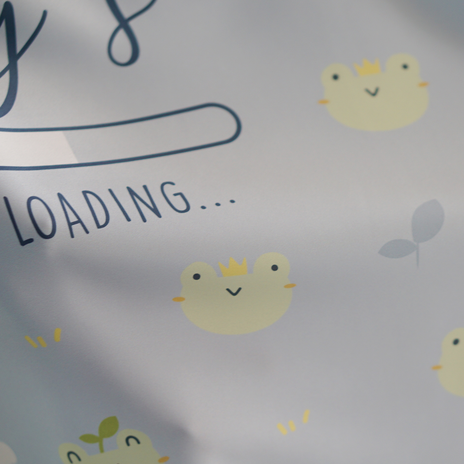 ผ้าคลุมให้นม สั่งทำใส่ชือ ลาย Pattern - Frog - Blue
