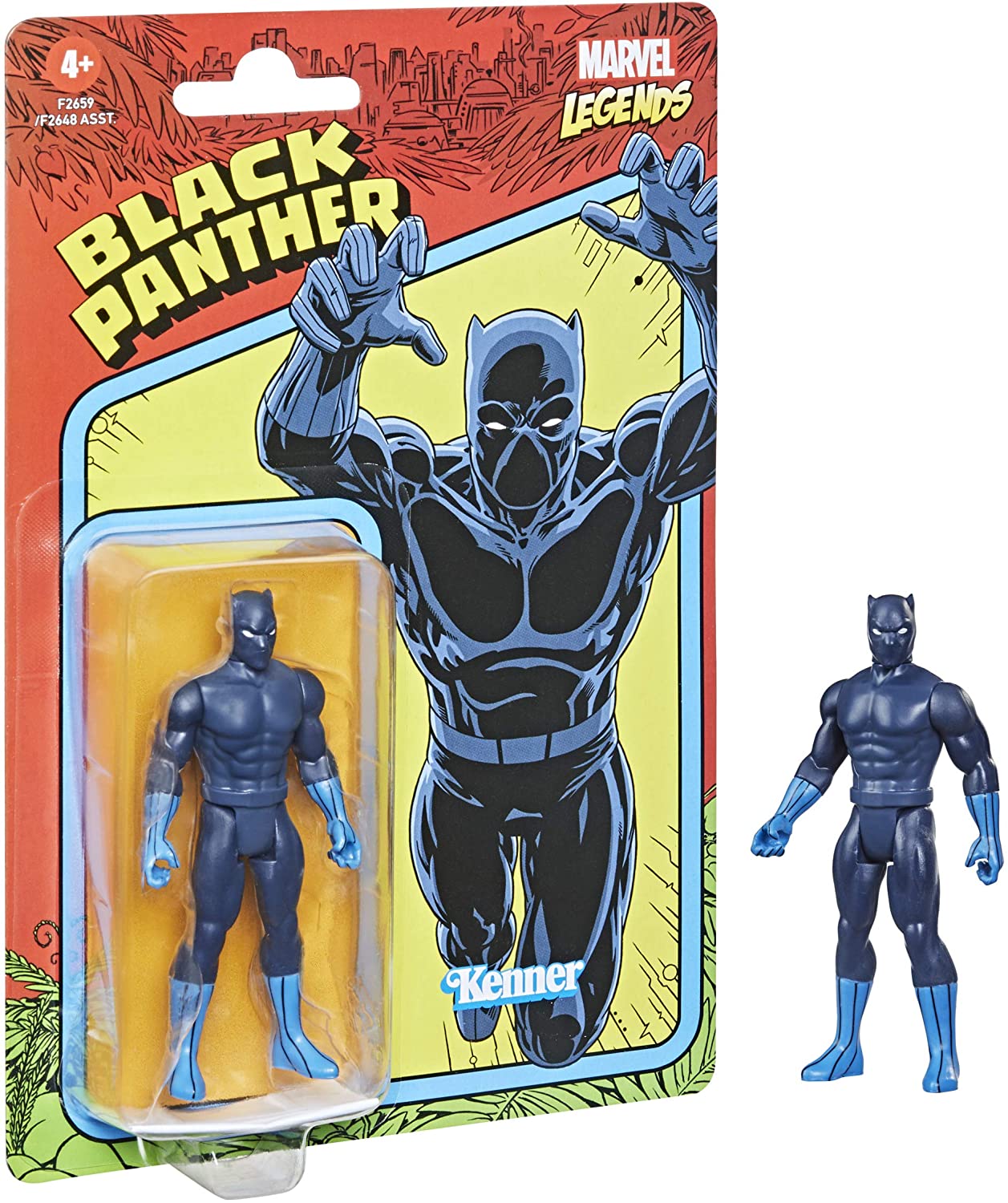 Hasbro Marvel Legends Series Black Panther 3.75-Inch Retro 375 Collection Action Figure ฮาสโบร มาร์เวล เลเจนด์ หุ่นโมเดลฟิกเกอร์ แบล็ค แพนเตอร์ ขนาด 3.75 นิ้ว ลิขสิทธิ์แท้
