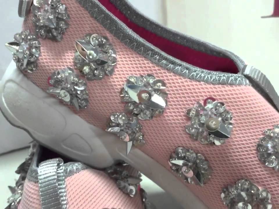 พร้อมส่ง : รองเท้าผ้าใบ Dior Fusion Sneakers (ชมพูดอกเงิน)