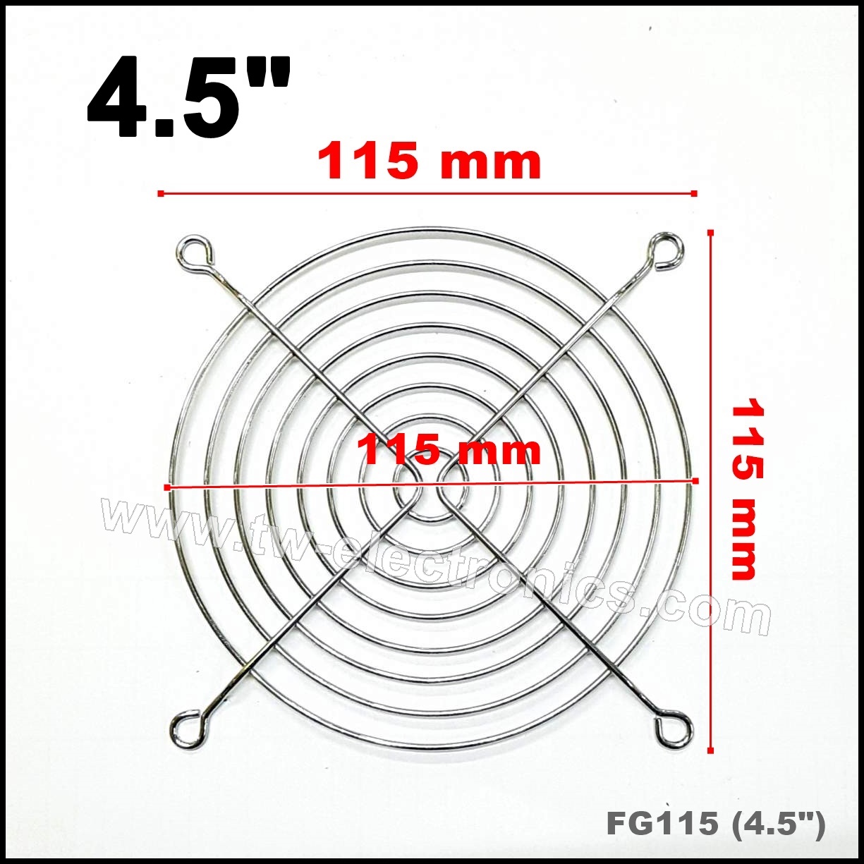 ตะแกรงพัดลมระบายความร้อน 115mm (4.5 นิ้ว) / FG115 (4.5”)