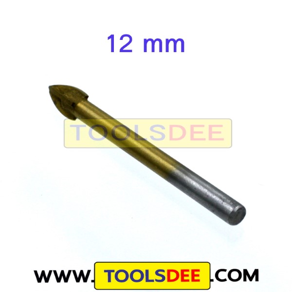 ดอกสว่านเจาะกระเบื้อง รูปใบโพธิ์คู่