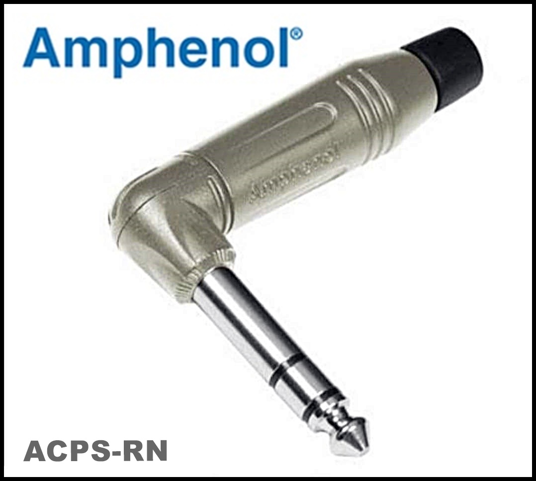 ปลั๊กโฟนสเตอริโอ 6.35 (1/4") แบบงอ AMPHENOL / ACPS-RN