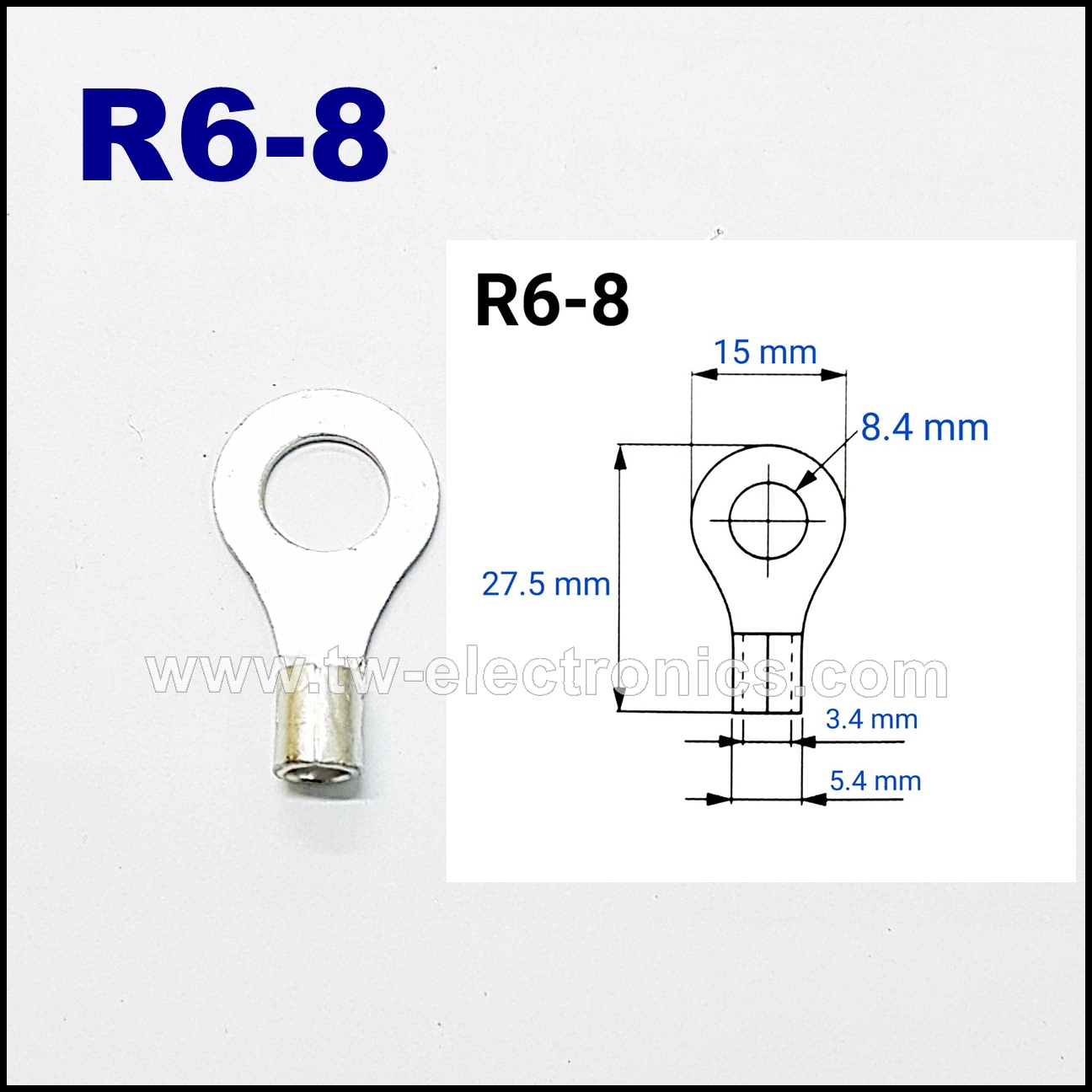 หางปลากลม เปลือย T-LUG / R6-8