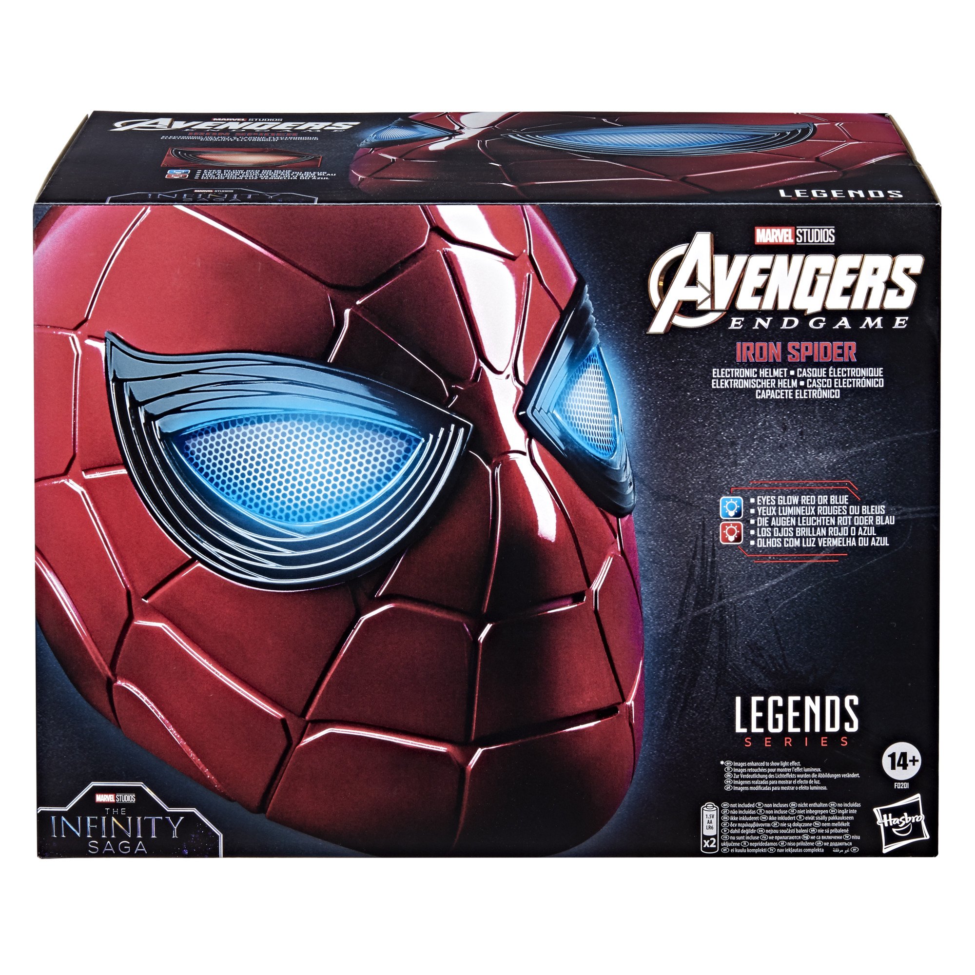 Hasbro Marvel Legends Series Avengers Spider-Man Iron Spider Electronic Helmet ฮาสโบร มาร์เวล เลเจนด์ หน้ากาก ไอรอน สไปเดอร์ มีไฟLED เปลี่ยนสีที่ดวงตา ลิขสิทธิ์แท้