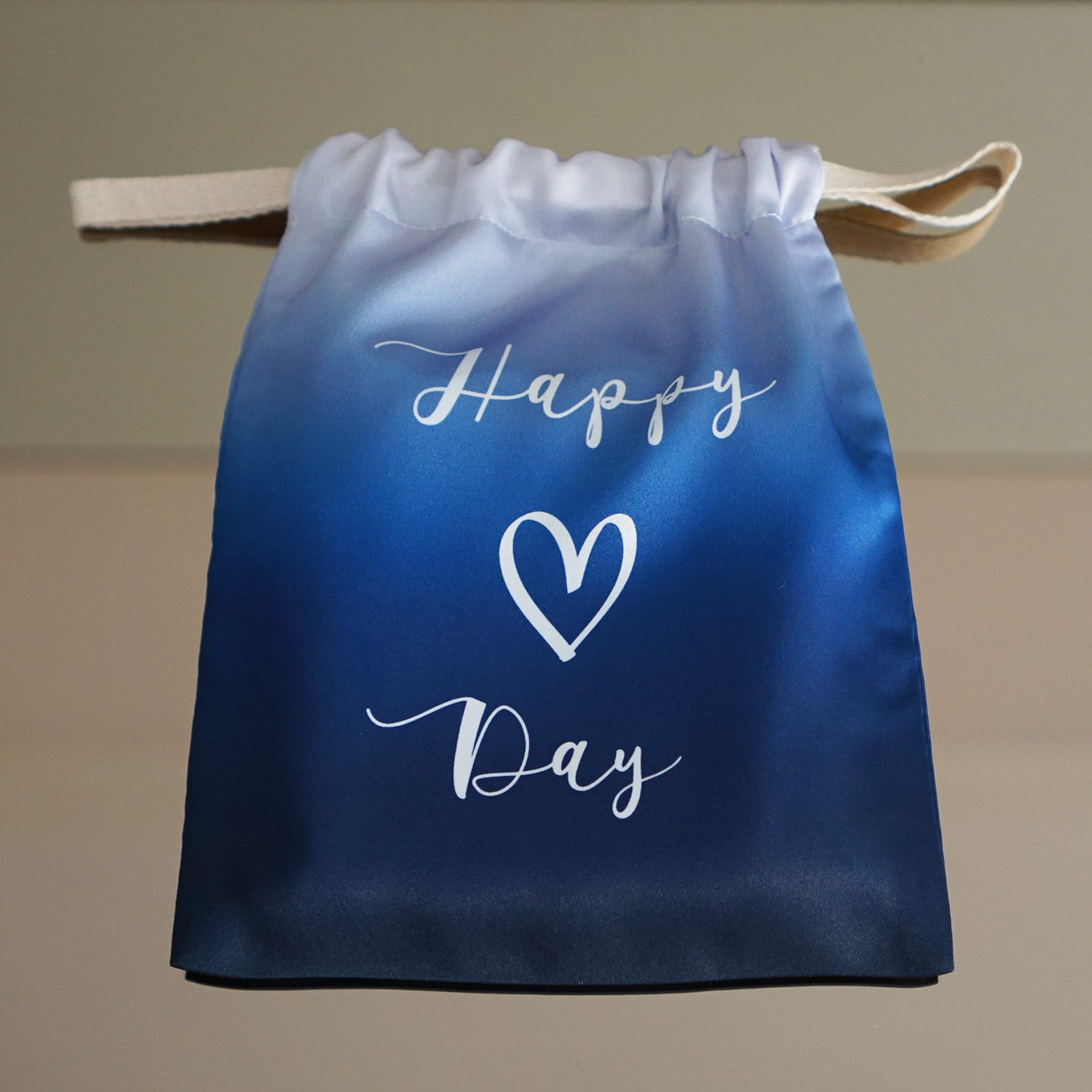 ถุงผ้าซาติน ลาย Gradient - Navy