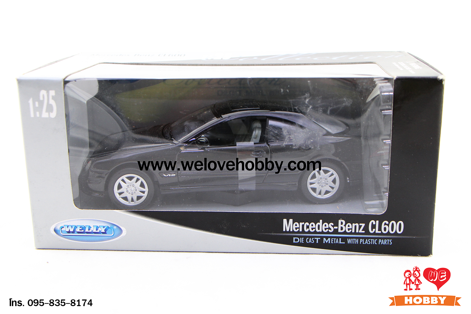 โมเดลรถ Mercedes-Benz CL600 สีดำ Scale 1:25