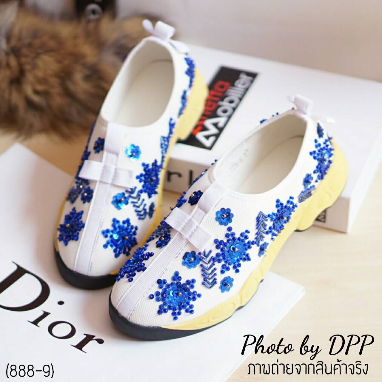 รองเท้า Dior Fusion Sneakers Snow Flake (สีดำ)