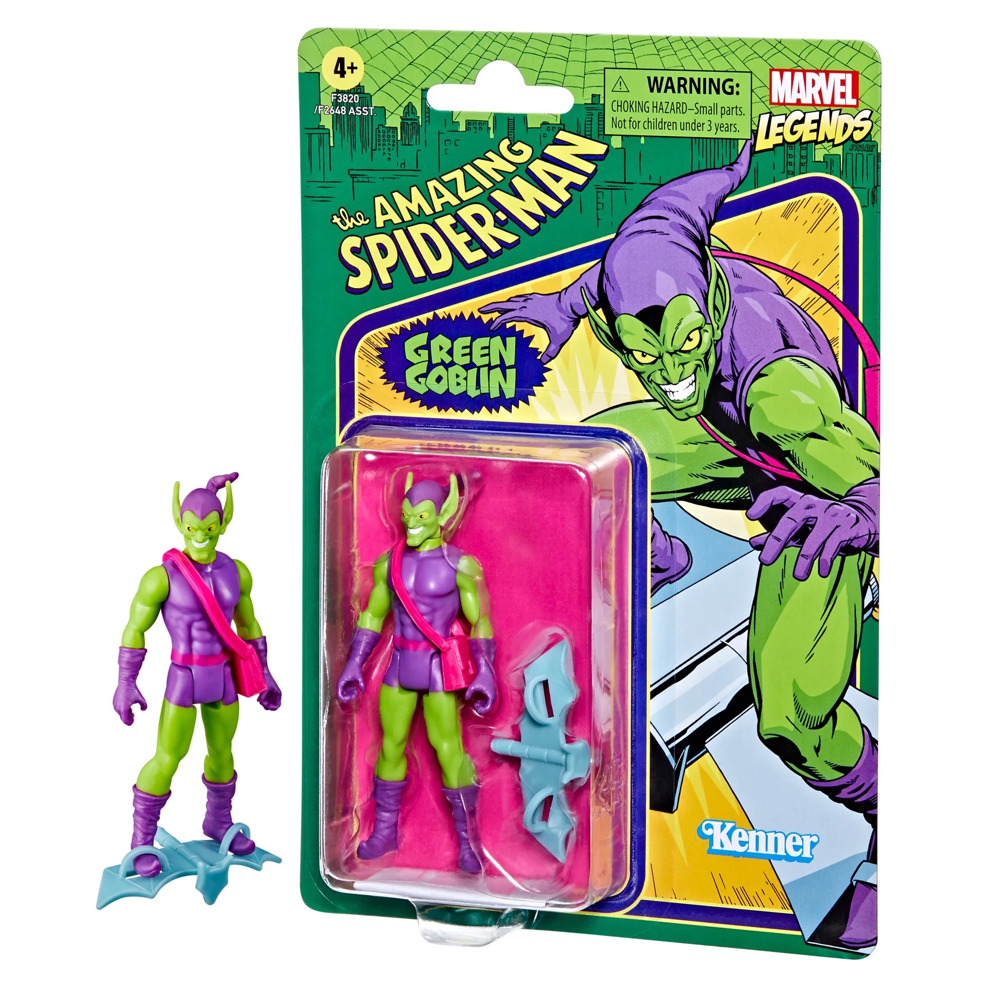Hasbro Marvel Legends Series Green Goblin 3.75-inch Retro 375 Collection Action Figure ฮาสโบร มาร์เวล เลเจนด์ หุ่นโมเดลฟิกเกอร์ กรีน ก็อบลิน ขนาด 3.75 นิ้ว ลิขสิทธิ์แท้