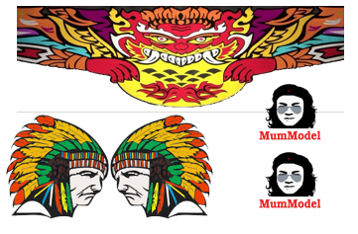 หม่ำโมเดล สติ๊กเกอร์แต่งโมเดลรถบรรทุก ได้ 1แผ่น สติ๊กเกอร์หม่ำโมเดล ราหูและอินเดียนแดง 1/24 STK RH+ID sticker for truck model toy