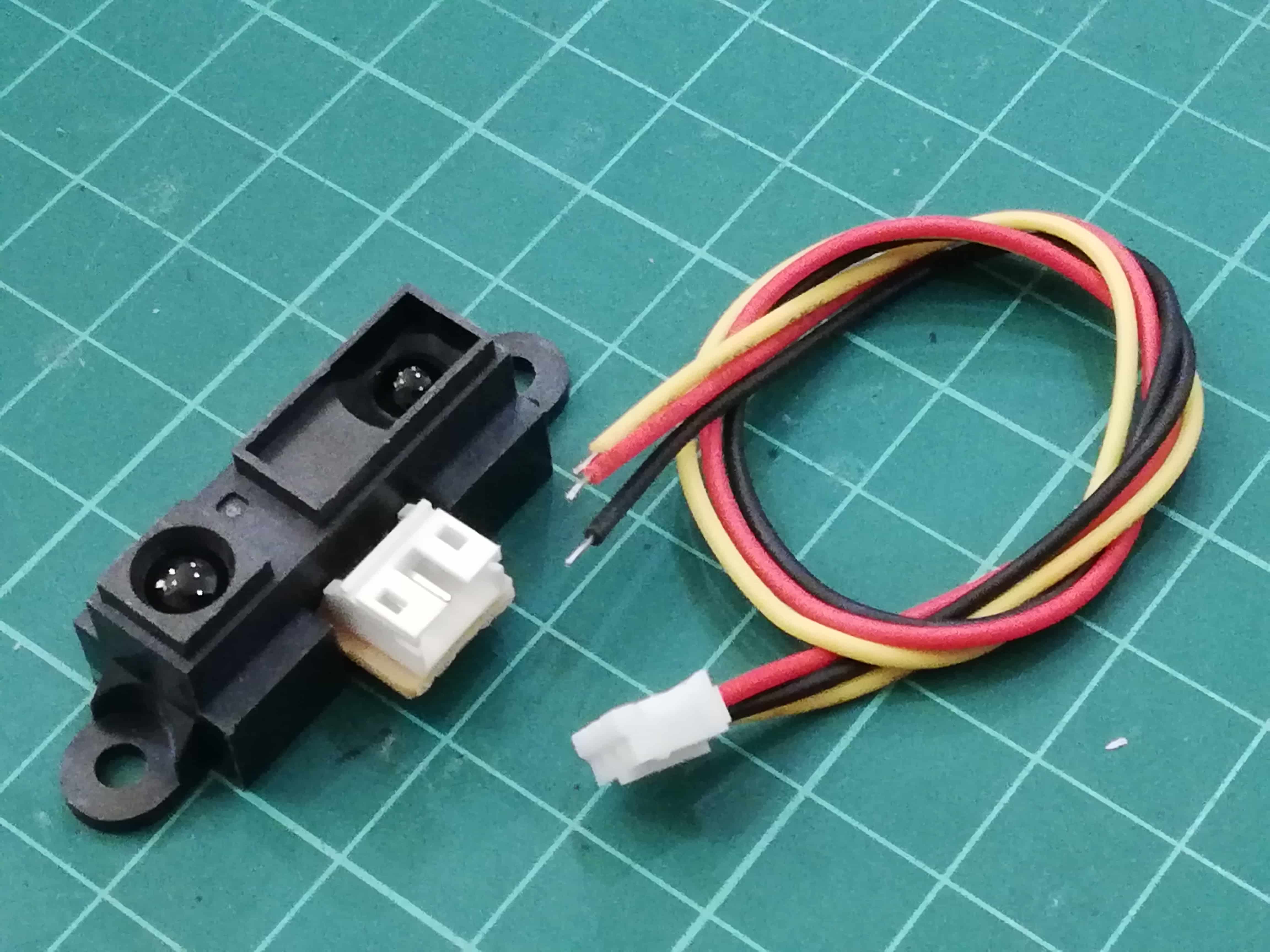 GP2Y0A21YK0F Infared distance 10-80 Cm.