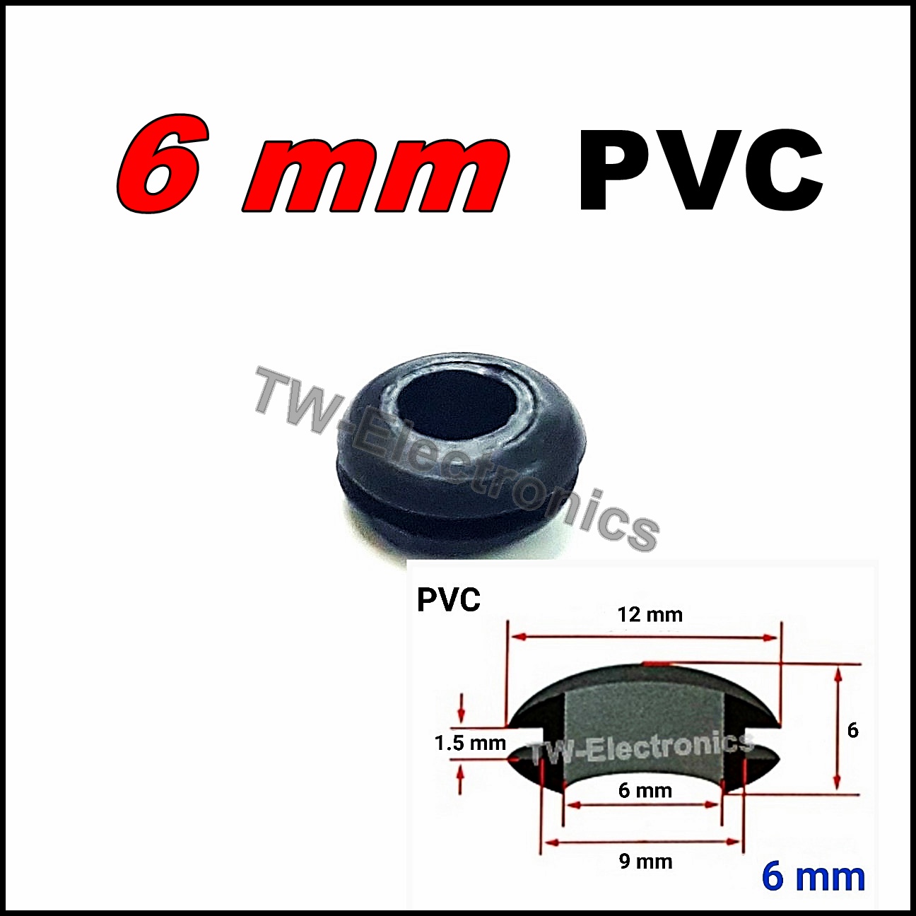 ลูกยางกันบาด PVC 6 mm (No.03)