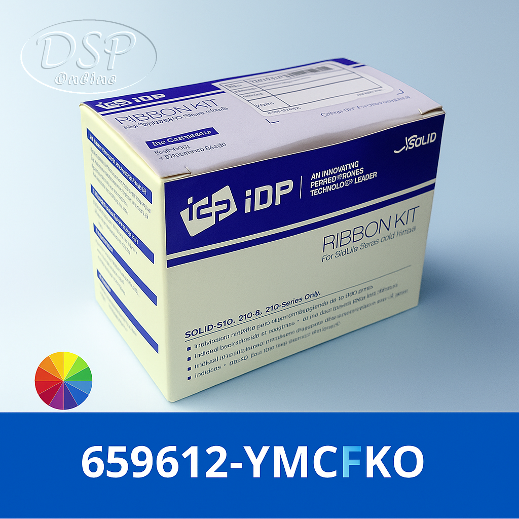 ขายถูก IDP YMCFKO UV Ribbon รุ่น 659612 – พิมพ์สีสด เคลือบใส พร้อมระบบ UV ปลอดภัย