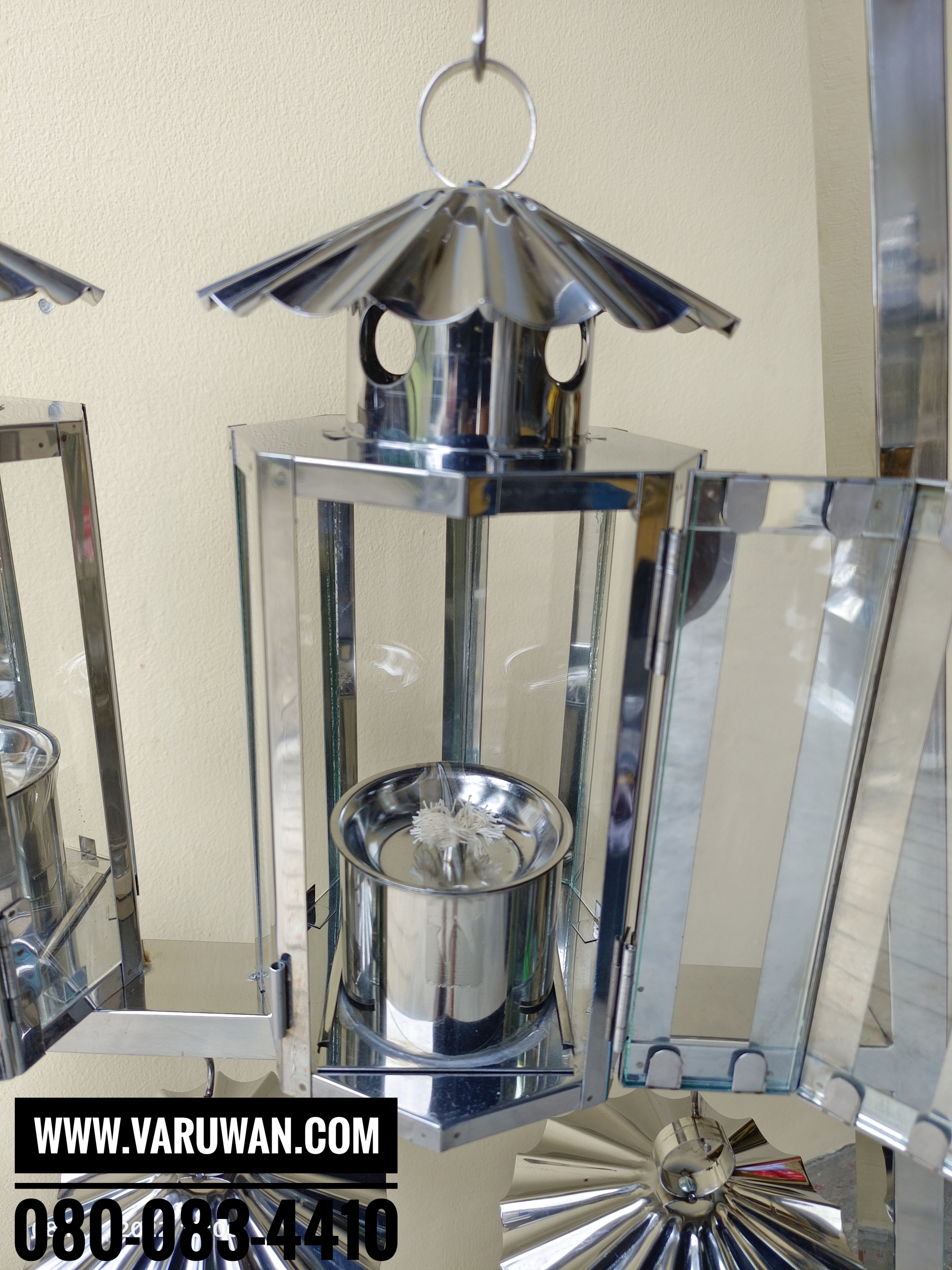 ตะเกียงโกเต้ง 9 ดวง สแตนเลส (ตะเกียงยอดเสาศาลเจ้า)