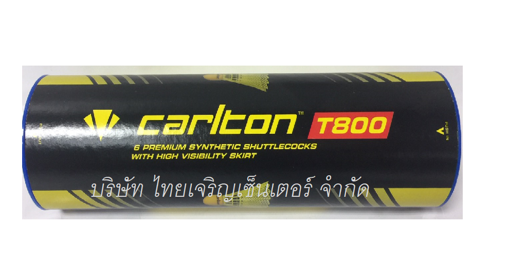 ลูกขนไก่ คาร์ลตั้น T-800 สีเหลือง (หลอด)