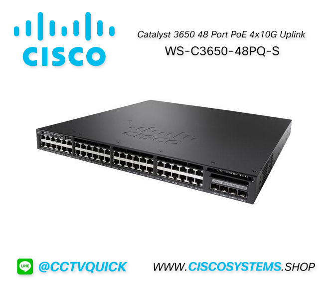 EOL WS-C3650-48PQ-S (Cisco Catalyst 3650 48 Port PoE 4x10G Uplink IP Base) ** C9300L-48P-4X-A