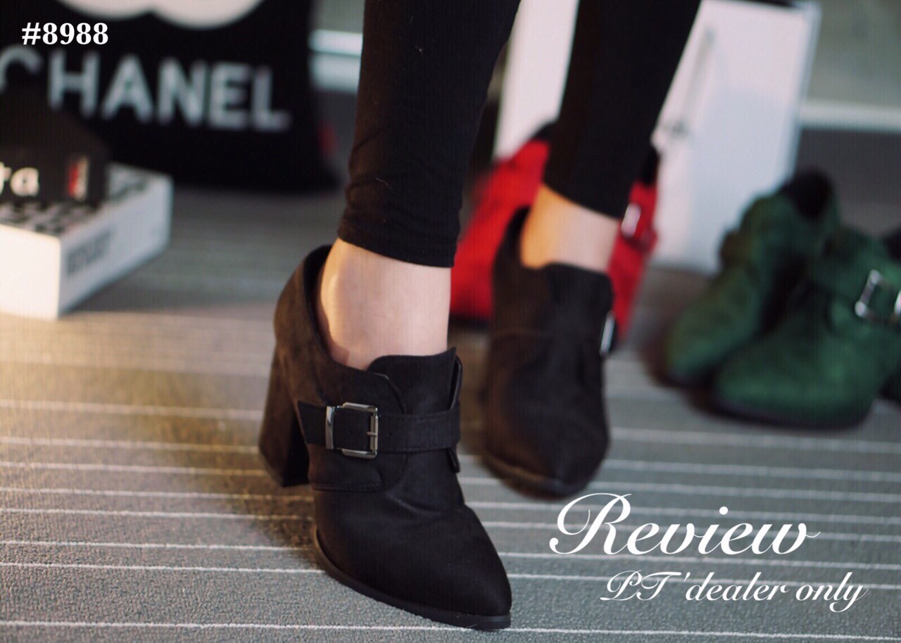 พร้อมส่ง : รองเท้ามินิบูท (สีดำ)