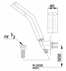 COTTO Z59(HM) ฝักบัวอาบน้ำ พร้อมสาย 1 ฟังค์ชั่น