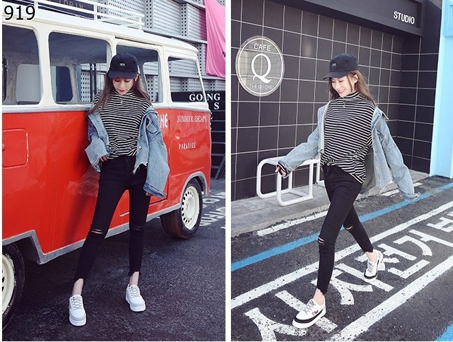 รองเท้าผ้าใบแฟชั่นแต่งลายchic (สีเทา)