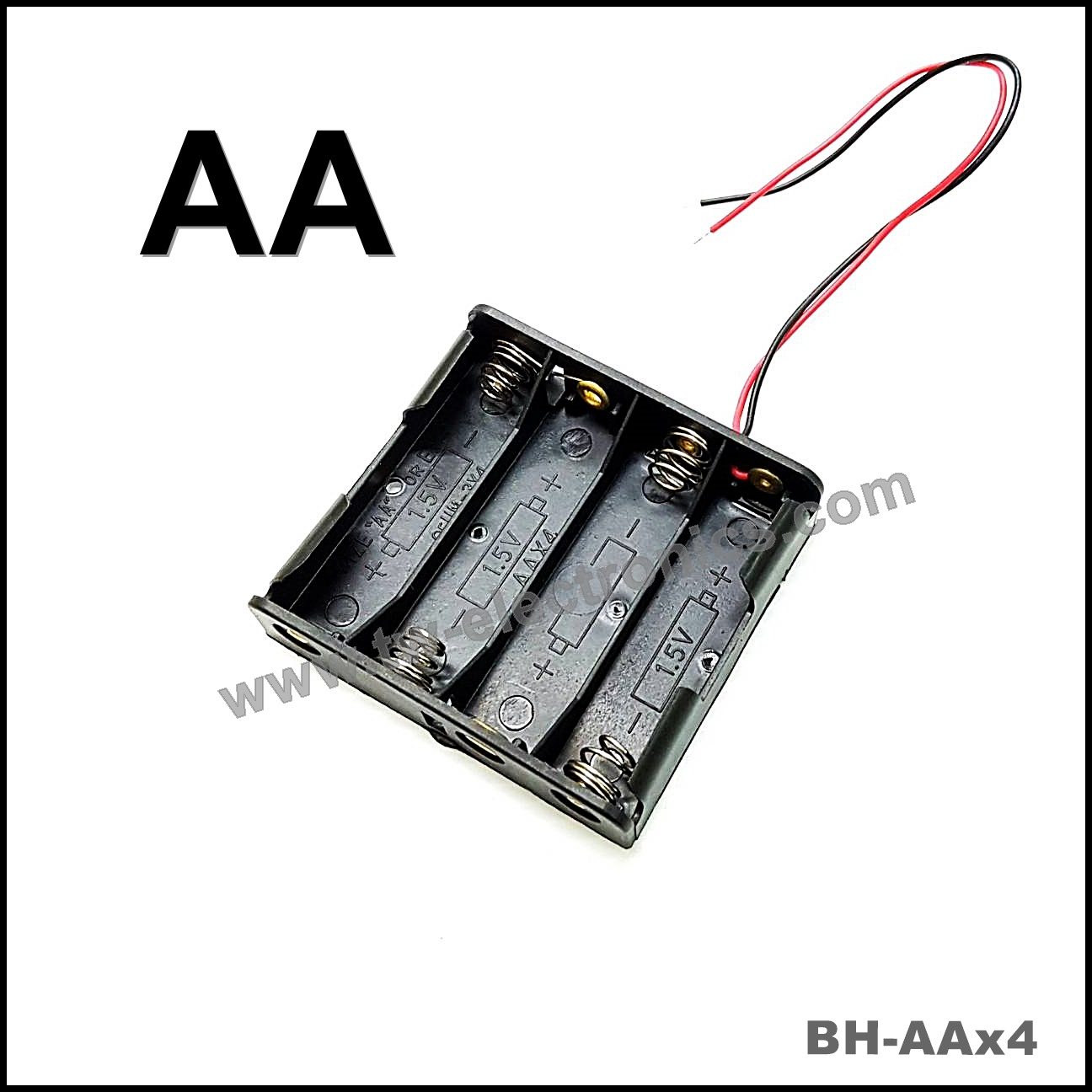 รางถ่าน AA 4 ก้อน ไม่มีฝา / BH-AAx4