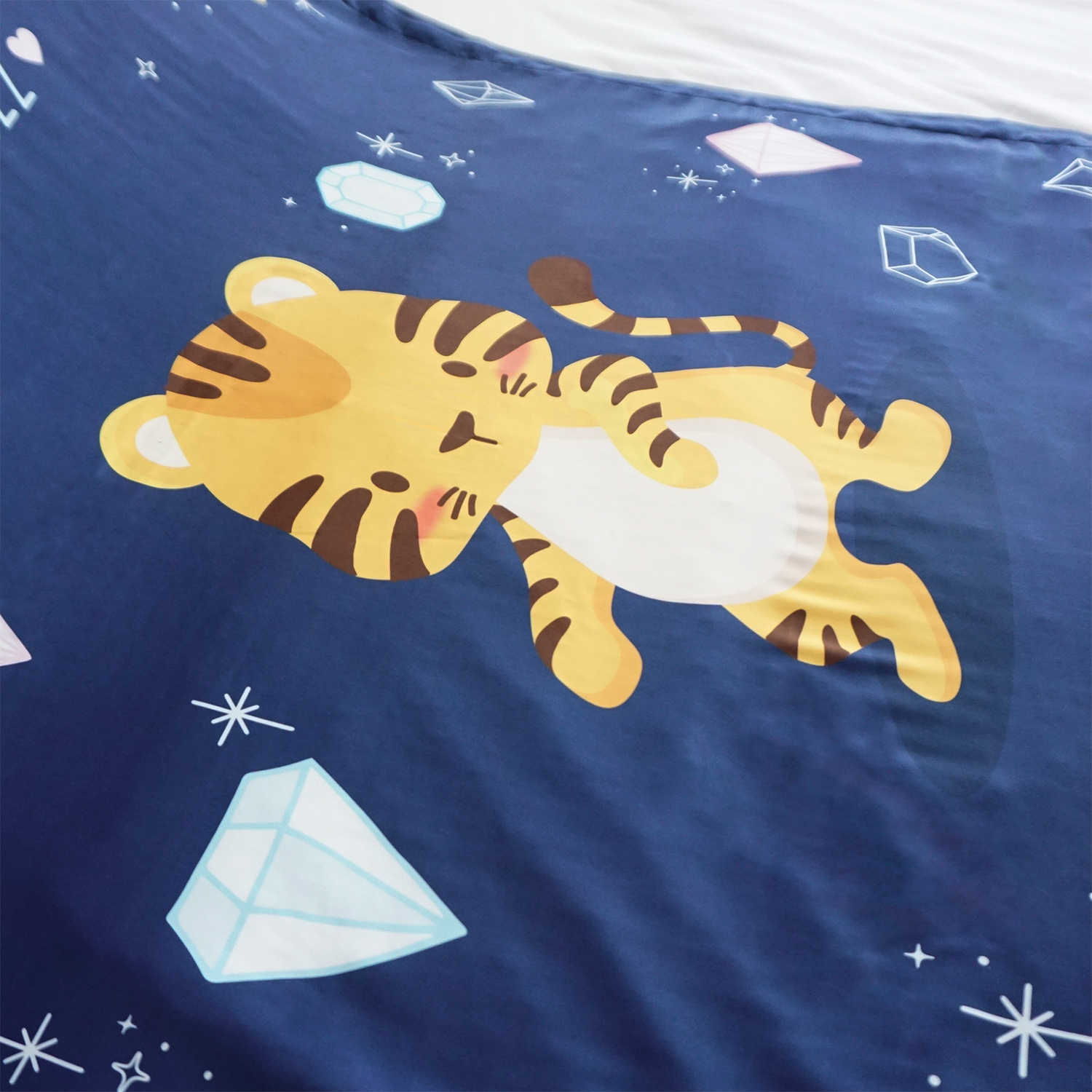 ผ้าห่มเด็ก สั่งทำใส่ชื่อ ลายเสือ ปีขาล Tiger with diamond